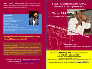 Stage avec TERRY-FRANCOIS du GOLDEN GATE QUARTET